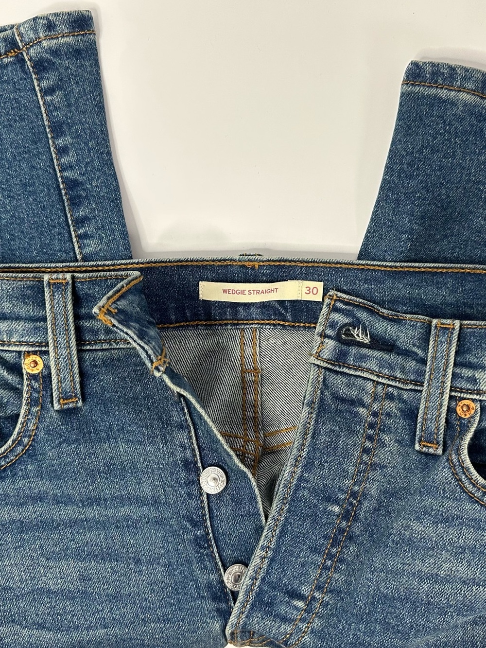 Levi's Wedgie Straight Denim Jeans - Medium Blue